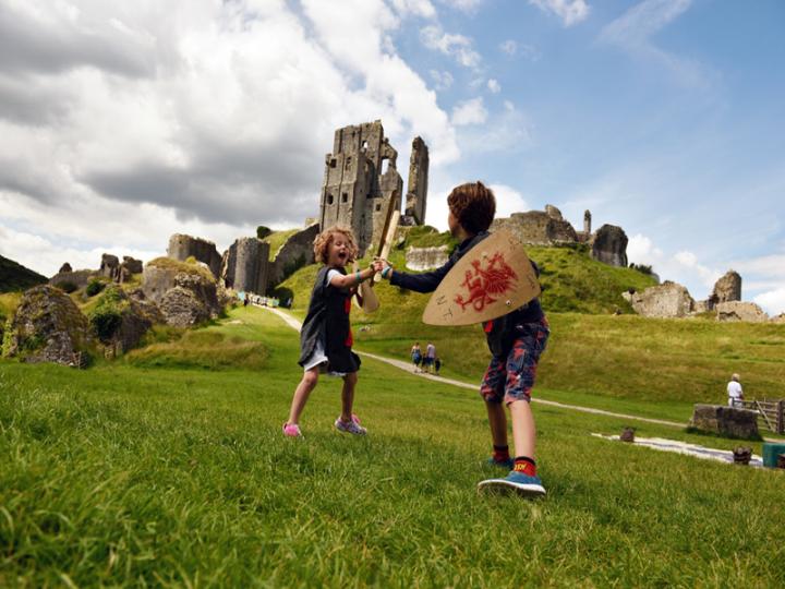 Corfe Castle, Dorset, inspiration for Enid Blyton © National Trust Images/John Millar