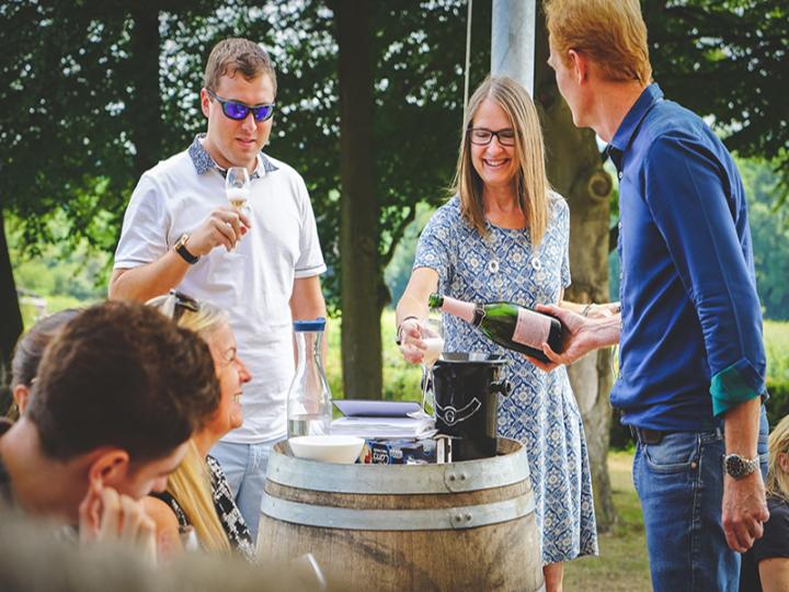 Wine tasting at Greyfriars Vineyard